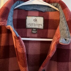Legendary Whitetails Women’s Fleece Shacket / Berry Plaid - Flannel Look - Small